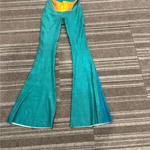 Vibrant Teal Flared Pants